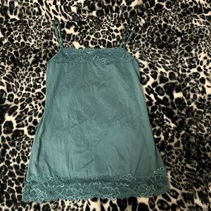 Maurices Teal Camisole with Lace Detail